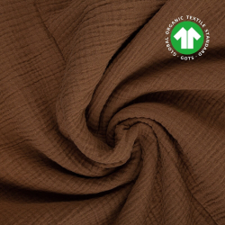 Double gauze Muslin braun (cocoa brown)  