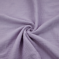 Baumwoll-Musselin Double Gauze schmutziges Lavendel (Iris)  