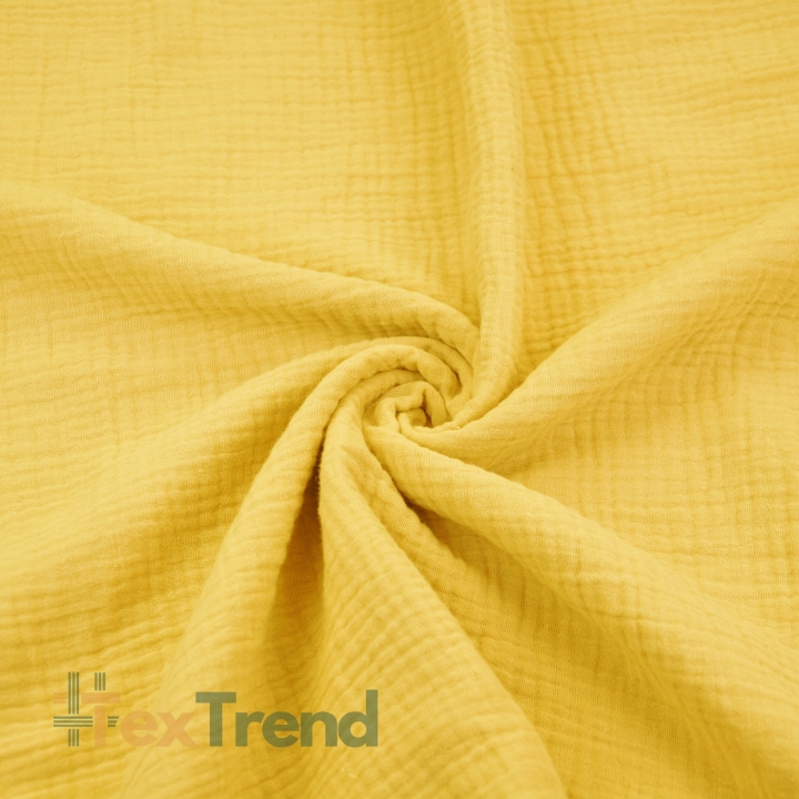 Musselin Double Gauze zitronengelb (Lemon Drop)  