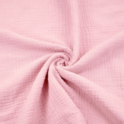 Baumwoll-Musselin Double Gauze hellrosa (Strawberry cream)  