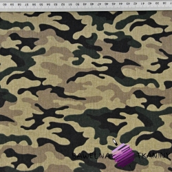 antibakterielles kleines CAMOUFLAGE-Muster grün-beige-schwarz  