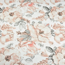 Baumwolle 100% Wildrosenblumen auf weißem Hintergrund 220cm  