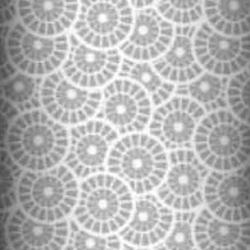 Baumwolle 100% geometrische Rosette grau auf weißem Hintergrund  