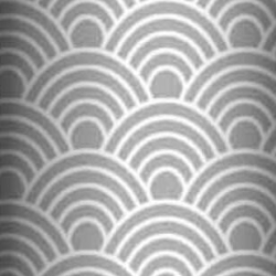 Baumwolle 100% geometrische Schuppen weiß auf grauem Hintergrund  