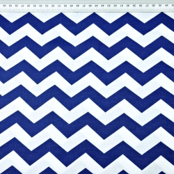 Baumwolle 100% Zickzack dunkelblau