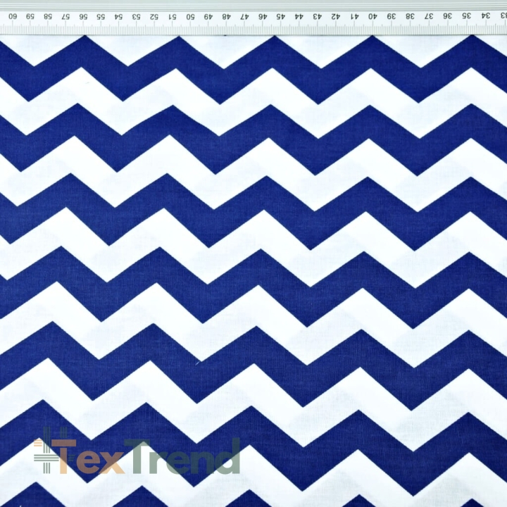 Baumwolle 100% Zickzack dunkelblau