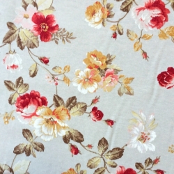 Canvas Vorhangstoff Blumen 5  