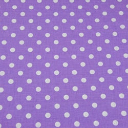 Baumwolle 100% 7mm lila Punkte  