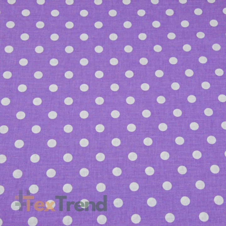 Baumwolle 100% 7mm lila Punkte  