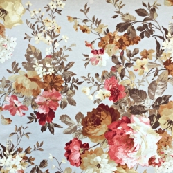 Canvas Vorhangstoff Blumen 3  