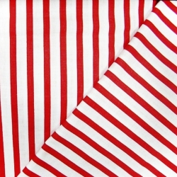 100% Baumwolle Streifen rot und weiß  