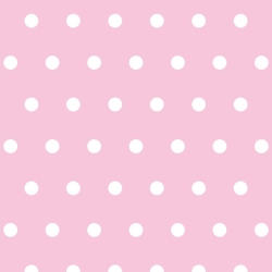 Baumwolle 100% Punkte 11mm weiß auf rosa Hintergrund  