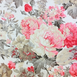 Canvas Vorhangstoff Blumen 23  