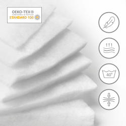 Wattierung weiß 150g/m2  