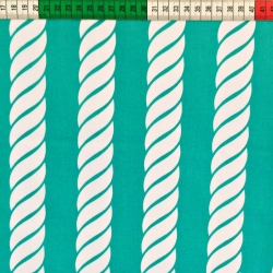 Baumwolle 100% Weiße Seile auf türkisfarbenem Hintergrund  