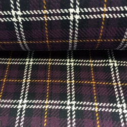 Wolle Karomuster lila  