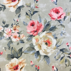 Canvas Vorhangstoff Blumen 22  