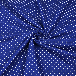 Baumwolle 100% Sterne 8mm weiß auf navyblauem Hintergrund  