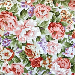 Canvas Vorhangstoff Blumen 28  