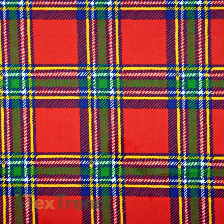 Baumwolle 100% rot-grüne Karos  