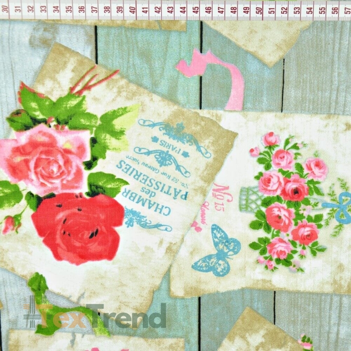 Baumwolle 100% Blumen Postkarten auf Holz  