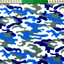 Baumwolle 100% MORO Muster blau  