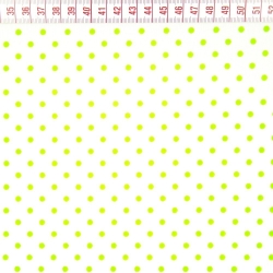 Baumwolle 100% Punkte 4mm grün auf weißem Hintergrund  