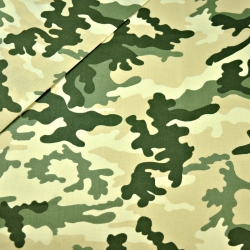 Baumwolle 100% MORO Muster groß grün-beige  