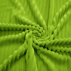 Minky Premium Streifen grün  