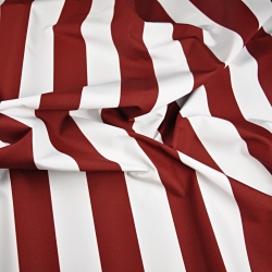 wasserabweisender Stoff bordeauxfarbene Streifen