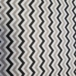 Baumwolle 100% kleiner Zickzack grau-weiß-schwarz  
