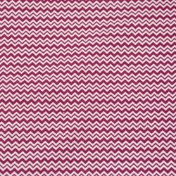 Baumwolle 100% Zickzack MINI weiß-bordeaux  