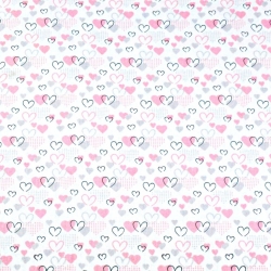 Baumwolle 100% Mini Herzen rosa-grau auf weißem Hintergrund  