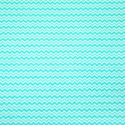 Baumwolle 100% Mini Zickzack weiß-mint  