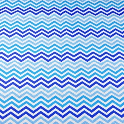 Baumwolle 100% Zickzack MIDI türkis-blau  