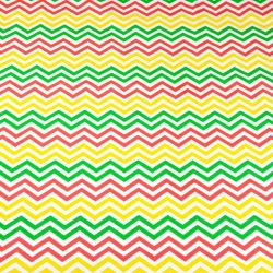 Baumwolle 100% Zickzack MIDI gelb-grün-rot  