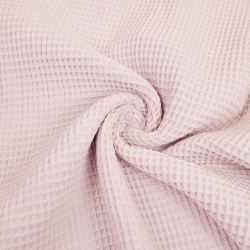 Baumwolle Waffel hell-schmutzig rosa  