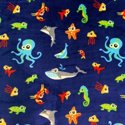 Polar plus Meereslebewesen auf navy Hintergrund  