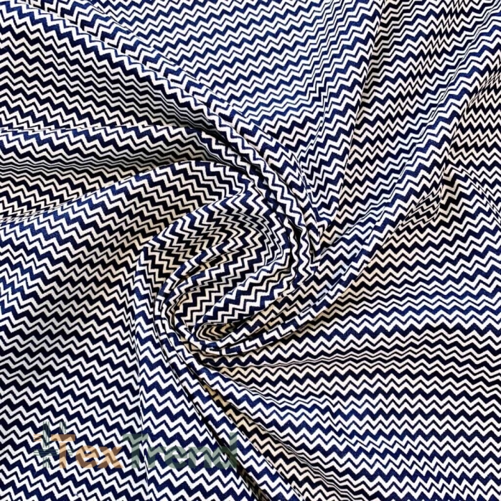 Baumwolle 100% Zickzack MINI dunkelblau  