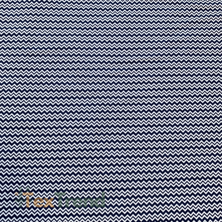 Baumwolle 100% Zickzack MINI dunkelblau  
