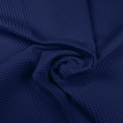 Baumwoll-Waffelstoff marineblau  