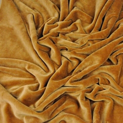 Baumwollvelours - karamellfarben  
