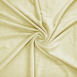 Baumwollvelours Bekleidungsstoff - ecru  