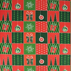 Baumwolle 100% Weihnachtsmuster Patchwork rot-grün  