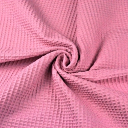 Dünner Baumwoll-Waffelstoff rosa  
