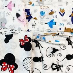 Baumwoll-Flanell Reste, Endstücke - 0,5kg  