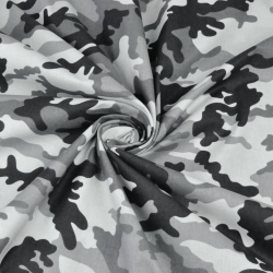 100% Baumwolle - MORO-Muster schwarz-grau-dunkelgrau  