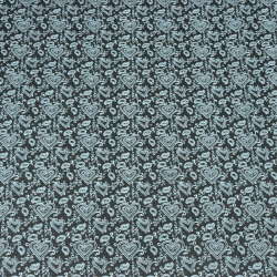 Baumwolle 100% Herzen MINI türkisch in weiß-schwarzen  