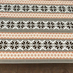 Baumwolle 100% Weihnachtsmuster Streifen mit Sternen braun  