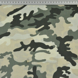 Baumwolle 100% MORO Muster beige-grün-sandfarben  